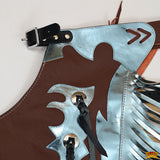 HILASON Western Horse Bull Riding Genuine Leather Rodeo Chaps