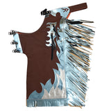 W. Youth Child Rodeo Bronc Bull Riding Show Genuine Leather Chaps – by Hilason – Cowboy and equestrian accessories