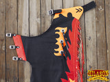 Western Youth Child Rodeo Bronc Bull Riding Show Genuine Leather Chaps