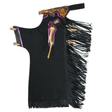 Hilason Pro Rodeo Bull Riding Chaps Genuine Leather W. Black by Hilason – Cowboy and equestrian accessories