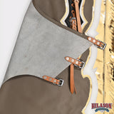 Hilason Handmade Genuine Leather Chaps Adult Handtooled Rodeo Bull