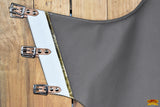 Hilason Bull Riding Genuine Dark Grey Leather Rodeo Western Chaps