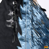 HILASON Western Horse Bull Riding Genuine Leather Rodeo Chaps