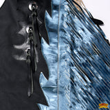 HILASON Western Horse Bull Riding Genuine Leather Rodeo Chaps