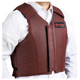 X large Equestrian Horse Riding Vest Safety Protective Hilason Leather Rodeo - Uhorse
