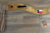 Hilason W. H. Tripping Breast Collar Texas Flag American Leather –