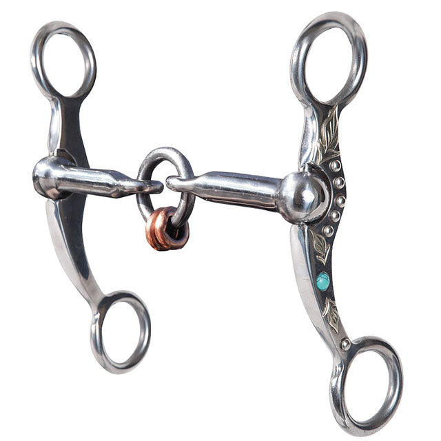 5 1/4" Professional Choice Silver Feather Shank Lifesaver Horse Mouth Bit - Uhorse