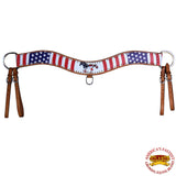 Hilason Western Horse Tripping Breast Collar Us Flag American Leather