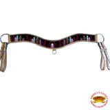 Hilason Western Horse Breast Collar American Leather Mirror Design