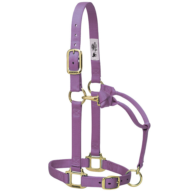 Yearling Original Adjustable Chin Throat Horse Snap Nylon Halter Lavendor - Uhorse