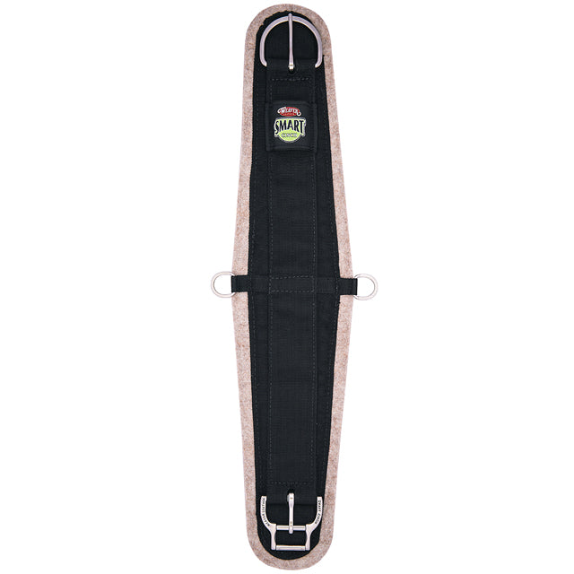 30" 1/2" Wool Blend Felt Lined Horse Roper Smart Cinch Girth Black - Uhorse