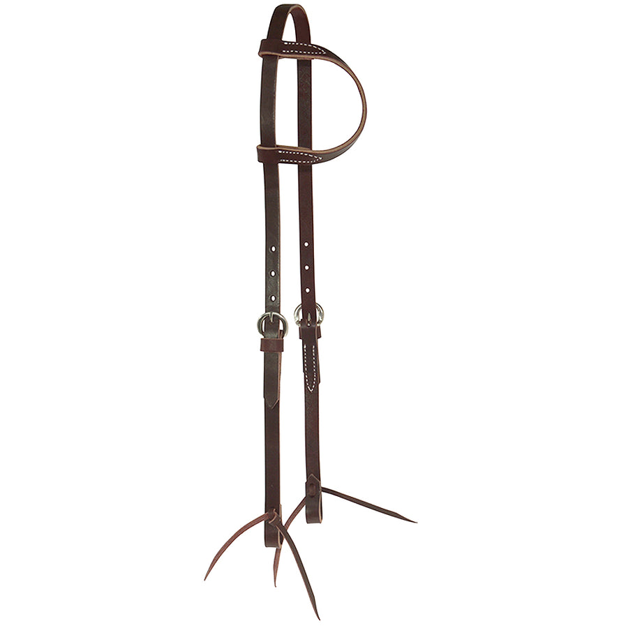 Circle Y 5/8Â€³ Single Ply Leather H. One Ear Headstall Tie Bit Ends by Hilason – Cowboy and equestrian accessories