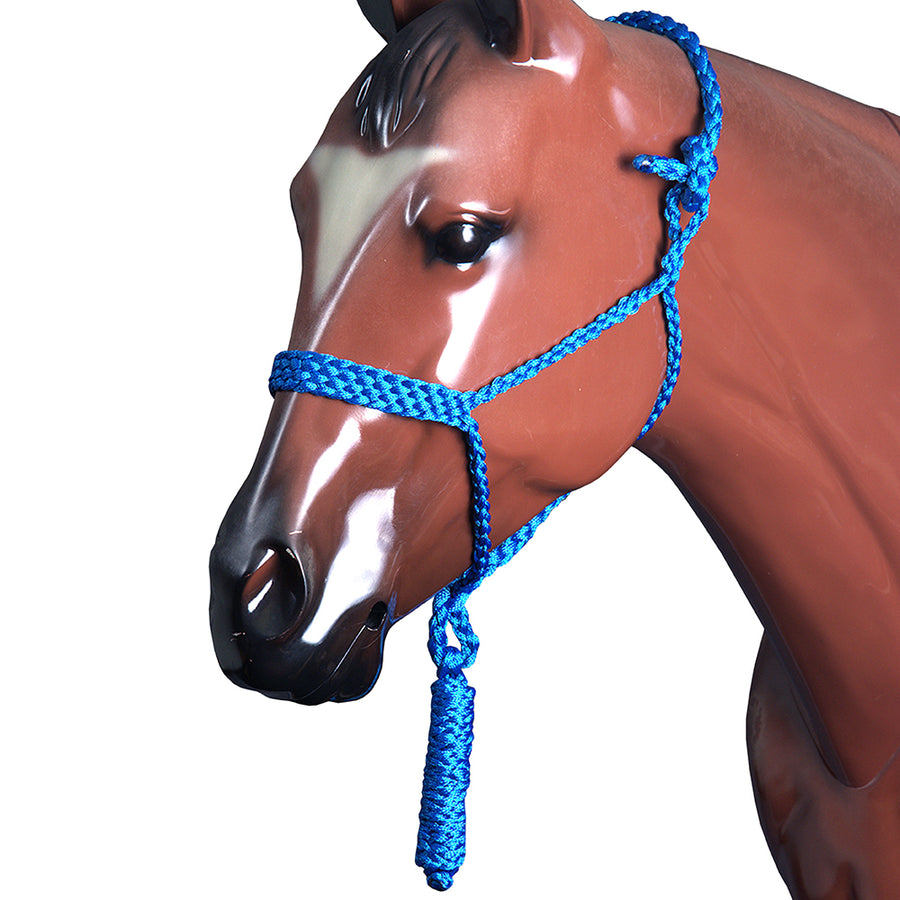 Classic Equine Braided Strong Uv Protect H. Rope Halter W/ 8' Lead by Hilason – Cowboy and equestrian accessories