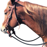 Classic Equine Horse Stretch 1/2" Braided Reins W/ Slobber Straps Black