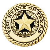 Pack Of 4 1-1/4 In W. Texas Seal Concho Round Shape Brass Plt. – by Hilason – Cowboy and equestrian accessories