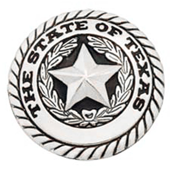 Silver State of Texas seal concho - Uhorse
