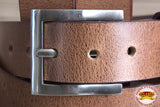 HILASON Western Genuine Leather Belt for Handmade Unisex Full Grain Heavy Duty Belt Tan