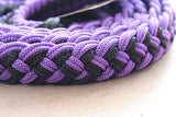 Hilason Braided Poly Barrel Racing Contest Flat Reins 1" X 8Ft Tan Black
