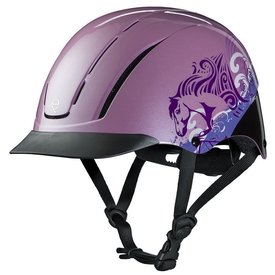 Troxel Dialfit Low Profile Spirit Horse Riding Helmet Pink Dreamscape - Uhorse