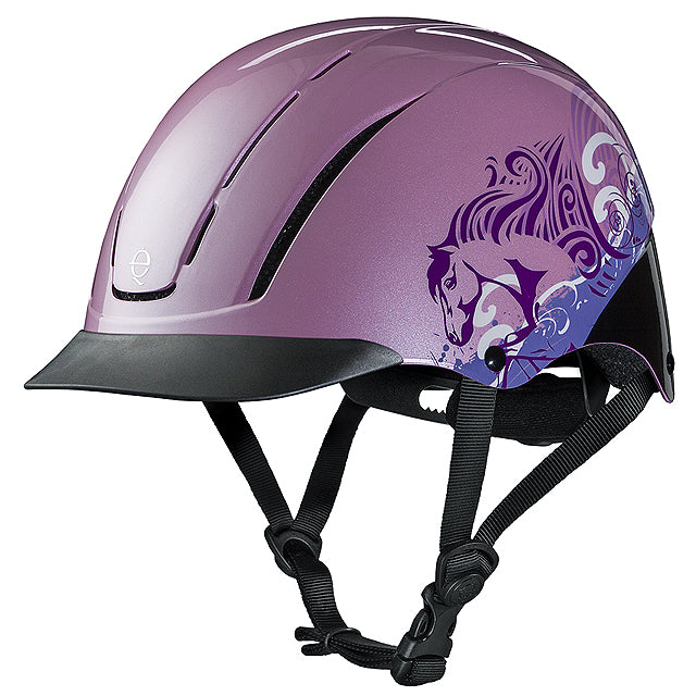 Xs Troxel Dialfit Low Profile Spirit Horse Riding Helmet Pink Dreamscape - Uhorse
