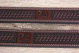 40" John Deere Wide Top Grain Basketweave Leather Mens Cowboy Belt Chocolate