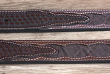 32" Roper Western 1.5" Elephant Print Basketweave Ends Mens Cowboy Belt Brown