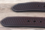 32" Roper Western 1.5" Elephant Print Basketweave Ends Mens Cowboy Belt Brown