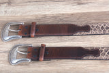 40" Roper Western 1.5" Crazyhorse Distressed Leather Mens Cowboy Belt  Brown