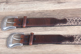 42" Roper Western 1.5" Crazyhorse Distressed Leather Mens Cowboy Belt Brown