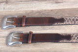44" Roper W. 1.5" Crazyhorse Distressed Leather Mens Cowboy Belt Brown