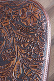 M&F Western Safe Gun Case Large Nocona Floral Tooled Embossed Leather Tan