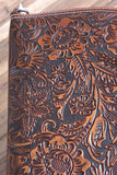 M&F Western Safe Gun Case Large Nocona Floral Tooled Embossed Leather Tan