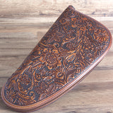 Small Nocona Leather Gun Case Zip Close Floral Embossed Tan - Uhorse