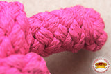 Hilason Horse Riding Poly Lead Rope Brown Tan 1/4" X 8 Ft.
