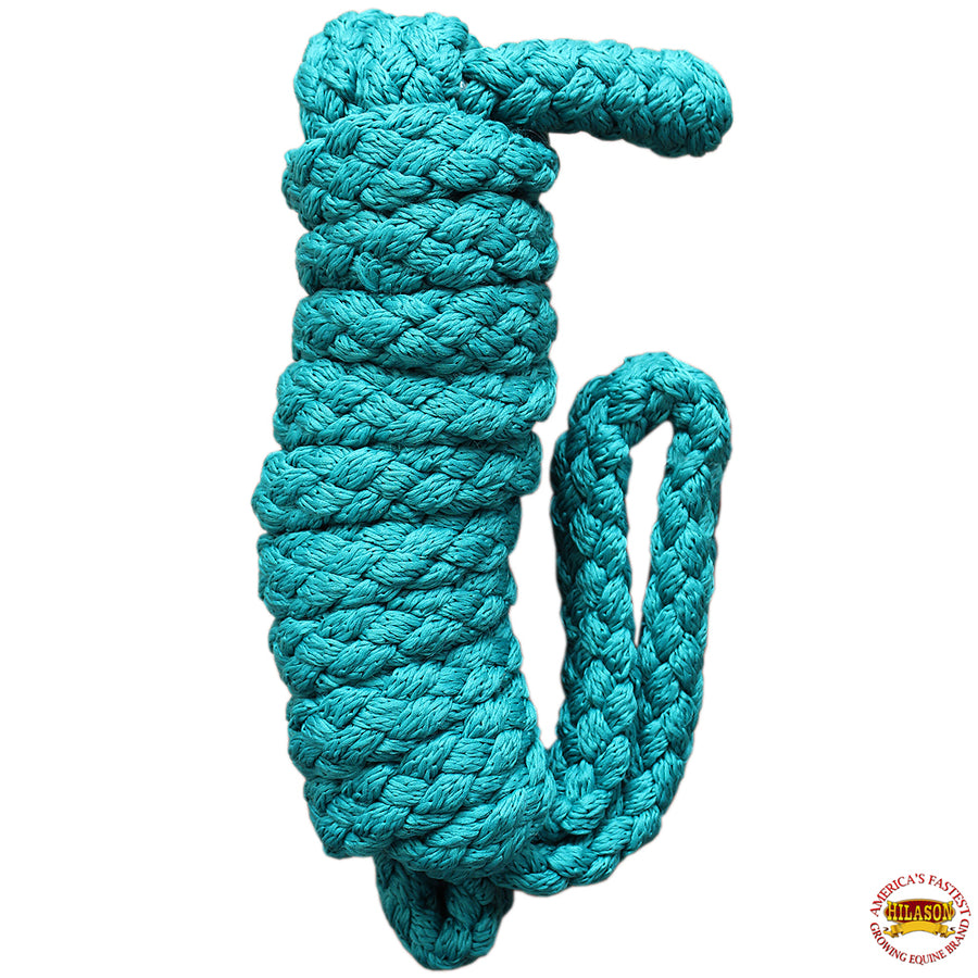 Hilason Horse Riding Poly Lead Rope Blue 1/4" X 9 Ft. Teal - Uhorse