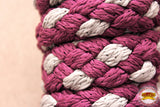 Hilason Horse Riding Poly Lead Rope Brown Tan 1/4" X 8 Ft.