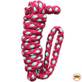 Hilason Horse Riding Poly Lead Rope 1/4" X 9 Ft. Red Turquoise