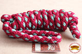 Hilason Horse Riding Poly Lead Rope 1/4" X 9 Ft. Red Turquoise