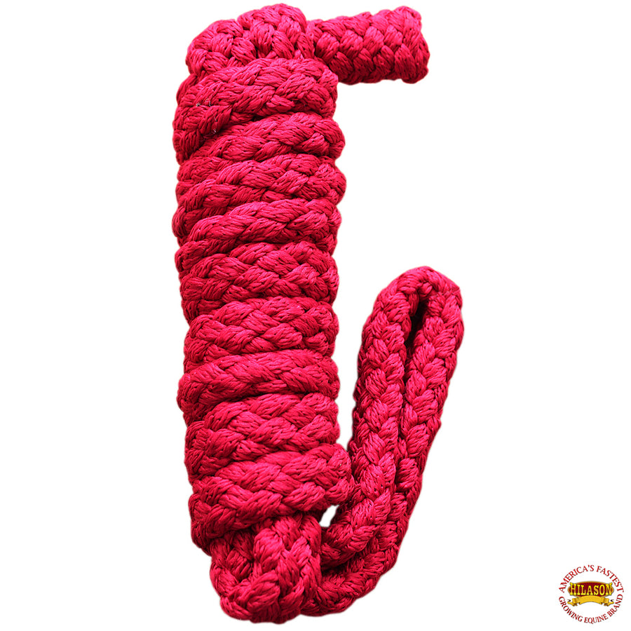 Hilason Horse Riding Poly Lead Rope Red 1/4" X 9 Ft. - Uhorse