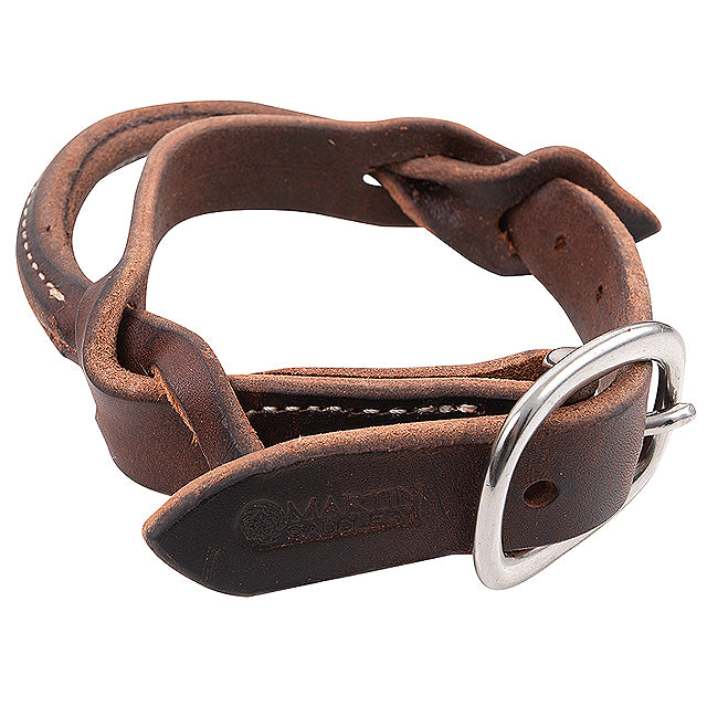 Brown leather western cinch with silver buckle - Uhorse