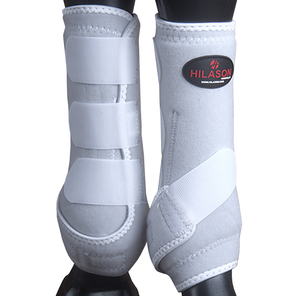 Hilason Horse Medicine Sports Boots Front Leg White