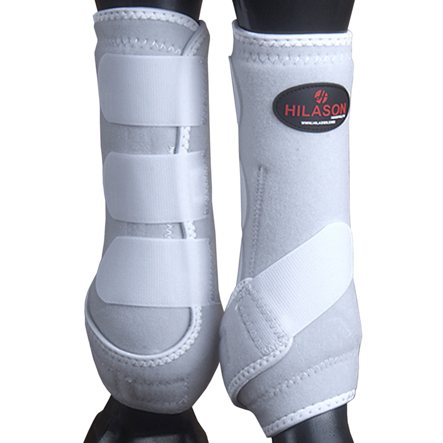 X Large Hilason Horse Medicine Sports Boots Front Leg White - Uhorse