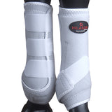 Large Hilason Horse Medicine Sports Boots Rear Hind Leg White
