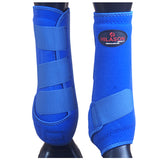 Large Hilason Horse Medicine Sports Boots Front Leg Royal Blue