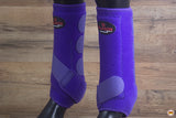 Large Hilason Horse Medicine Sports Boots Front Leg Purple