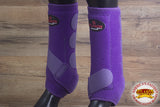 Hilason Horse Medicine Sports Boots Rear Hind Leg Purple