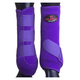 Large Hilason Horse Medicine Sports Boots Front Leg Purple