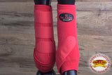 Hilason Horse Medicine Sports Boots Rear Hind Leg Red