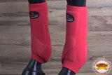 Hilason Horse Medicine Sports Boots Rear Hind Leg Red