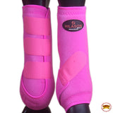 Hilason Horse Medicine Sports Boots Rear Hind Leg Pink